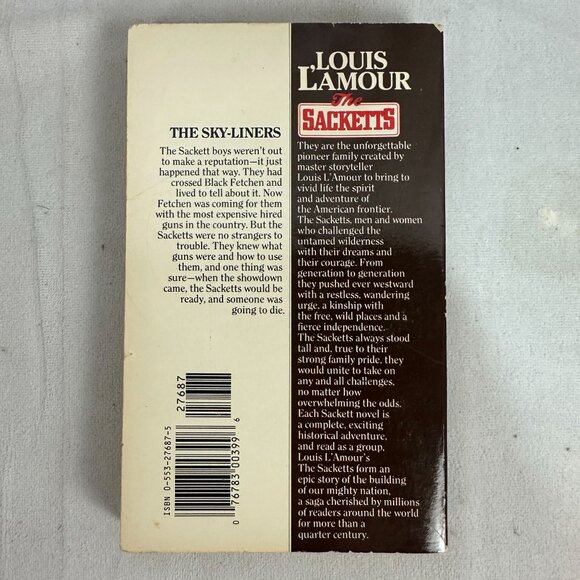 The Sky-Liners By Louis LAmour 1967 Bantam Edition Paperback Western Drama Good - Picture 2 of 3